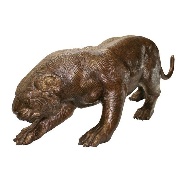 Large Scale Tiger Cast Bronze Garden Statue Large Scale Outdoor Mascot